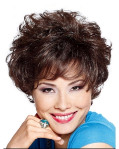Brown Unique Layered Curly Short Wigs Brown Unique Layered Curly Short Wigs