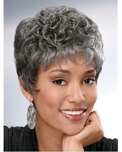 Great Curly Short Synthetic Grey Wigs Great Curly Short Synthetic Grey Wigs