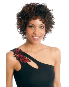 Brown Curly Short African American Wigs
