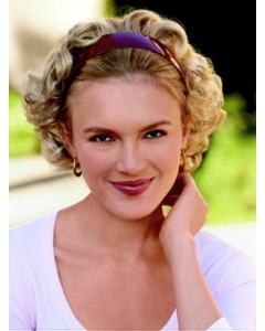 Convenient Blonde Curly Short Human Hair Wigs & Half Wigs Convenient Blonde Curly Short Human Hair Wigs & Half Wigs