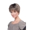 Straight Monofilament Ombre/2 Tone Synthetic 6Inch Layered Natural Short Wigs
