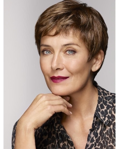 6Inch Short Straight Capless Brown Boycuts Fabulous Synthetic Wigs For Older Women 6Inch Short Straight Capless Brown Boycuts Fabulous Synthetic Wigs For Older Women