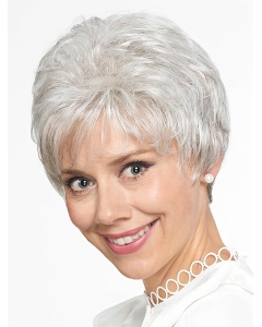Natural Looking Short Grey Straight 8Inch Grey Wigs For Older Women Natural Looking Short Grey Straight 8Inch Grey Wigs For Older Women