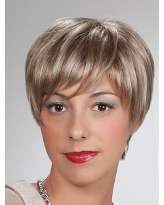 Short Blonde Pixie Cut 8Inch Straight Synthetic Mono Wigs For Older Women Short Blonde Pixie Cut 8Inch Straight Synthetic Mono Wigs For Older Women