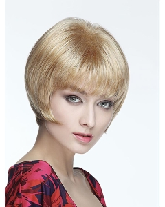 Straight Capless Blonde Synthetic 8" With Bangs Short Wigs Straight Capless Blonde Synthetic 8" With Bangs Short Wigs