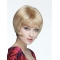 Straight Capless Blonde Synthetic 8" With Bangs Short Wigs