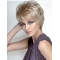 Straight Short Blonde Synthetic Boycuts Mono Wig False