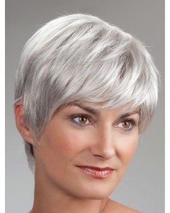 Short Monofilament Synthetic Straight Best Wigs For Elderly Lady Short Monofilament Synthetic Straight Best Wigs For Elderly Lady