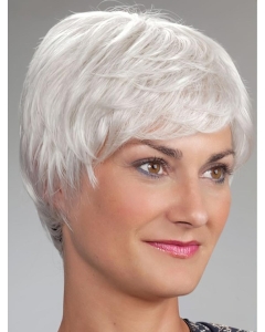Short Monofilament Synthetic Straight Wigs For Elderly Lady Short Monofilament Synthetic Straight Wigs For Elderly Lady