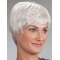 Short Monofilament Synthetic Straight Wigs For Elderly Lady