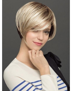 Short 8" Capless Platinum Blonde Straight Ladies Bob Wigs Short 8" Capless Platinum Blonde Straight Ladies Bob Wigs