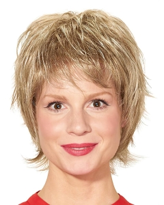 Blonde Straight Short Layered Ready To Wear Monofilament Wigs Blonde Straight Short Layered Ready To Wear Monofilament Wigs