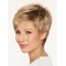 Straight Boycuts Capless 8" Blonde Good Quality Synthetic Wigs