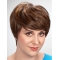 8" Brown Short With Bangs Straight Synthetic Wig
