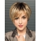 8" Ombre/2 Tone Short With Bangs Straight Synthetic Wigs