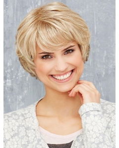Monofilament Blonde Synthetic 8" Short Bob Haircuts Monofilament Blonde Synthetic 8" Short Bob Haircuts