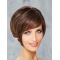 Monofilament Brown Synthetic 8" Short Bob Style Wigs