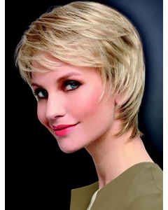 8" Straight Monofilament Synthetic Layered Short Wigs 8" Straight Monofilament Synthetic Layered Short Wigs