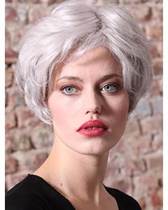 Synthetic 8" Straight Short Grey Women Classic Wig Synthetic 8" Straight Short Grey Women Classic Wig