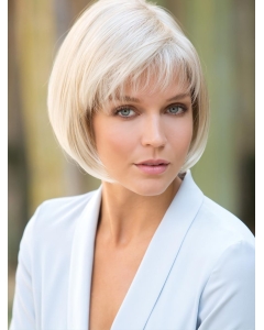 Platinum Blonde Short Straight Bob Realistic Capless Wigs Platinum Blonde Short Straight Bob Realistic Capless Wigs