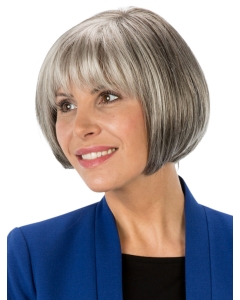 8" Short Straight Affordable Monofilament Grey Wigs 8" Short Straight Affordable Monofilament Grey Wigs