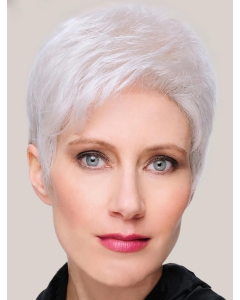 8" Short Straight Sleek Monofilament Grey Wigs 8" Short Straight Sleek Monofilament Grey Wigs