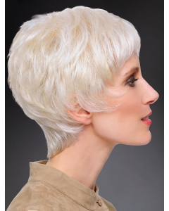 8" Short Straight Great 100% Hand-tied Grey Wigs 8" Short Straight Great 100% Hand-tied Grey Wigs
