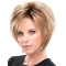 Straight 10" Blonde Synthetic Layered Hairstyles For Short Hair