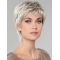 Straight Short 8" Capless Affordable Grey Wigs
