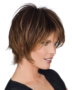 Popular Brown Straight Short Human Hair Wigs Popular Brown Straight Short Human Hair Wigs