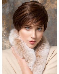 Natural Short Straight Auburn 6" Boycuts Human Hair Wigs Natural Short Straight Auburn 6" Boycuts Human Hair Wigs