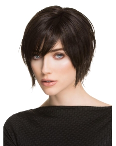 6" Black Straight Short Stylish Synthetic Lace Wigs 6" Black Straight Short Stylish Synthetic Lace Wigs