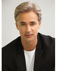 4" Straight Platinum Blonde Monofilament Men Wig 4" Straight Platinum Blonde Monofilament Men Wig