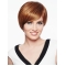Straight Copper With Bangs 6" Synthetic Capless Wigs