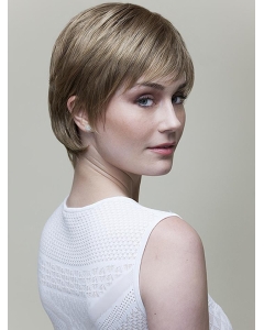 6" Straight Brown With Bangs Short Wigs 6" Straight Brown With Bangs Short Wigs