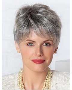 New Short Straight 4" Grey Wigs New Short Straight 4" Grey Wigs
