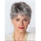 New Short Straight 4" Grey Wigs