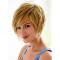 Designed Straight Bobs Blonde Short Wigs