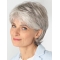 Fashional White Grey Short Straight High Quality Wigs