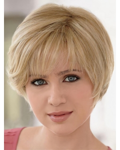 Remy Human Hair Blonde Monofilament Gentle Short Wigs Remy Human Hair Blonde Monofilament Gentle Short Wigs