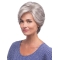 Synthetic 8" Lace Front Grey Wigs For Women