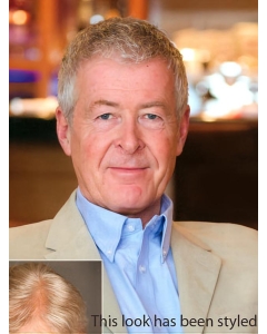 Mature White Monofilament Short Men Toupees