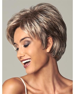 Brown Shining Layered Straight Short Wigs Brown Shining Layered Straight Short Wigs
