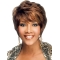 Refined Brown Straight Short African American Wigs