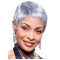 Grey Lady Very Short Clean And Clear Lace Front Human Wigs