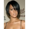 Rihanna Sleek Short Lace Front Human Hair Wig with Bangs