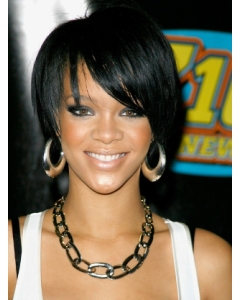 Rihanna Briskly Cute Short Asymmetrical Glueless Lace Front Human Hair Wig Rihanna Briskly Cute Short Asymmetrical Glueless Lace Front Human Hair Wig
