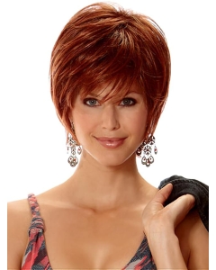 Fashionable Auburn Layered Straight Short Wigs Fashionable Auburn Layered Straight Short Wigs