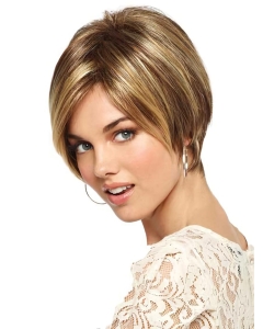 Blonde Modern Bobs Monofilament Short Wigs Blonde Modern Bobs Monofilament Short Wigs