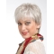 Comfortable Straight White Grey Affordable Wigs